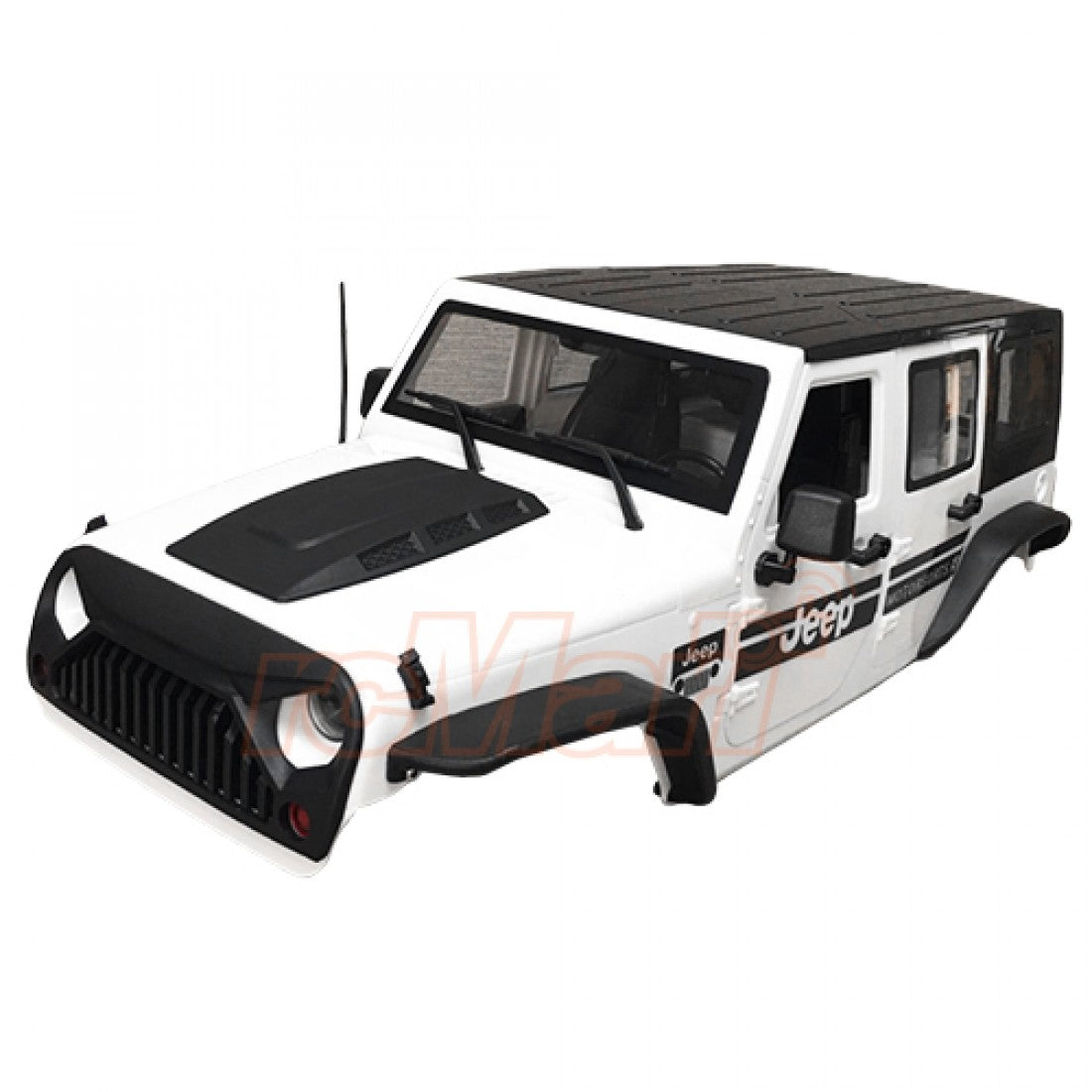Xtra Speed Jeep Hard Plastic Body Kit 313mm (Parts A) Ver.2 For Axial SCX10 RC4WD TF2 White #XS-59765