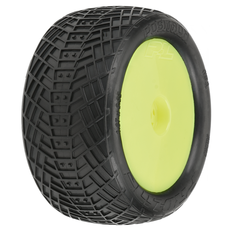 1/10 Positron MC Rear 2.2" Buggy Trs Mntd 12mm Yllw Velocity (2) Item No.PRO825612