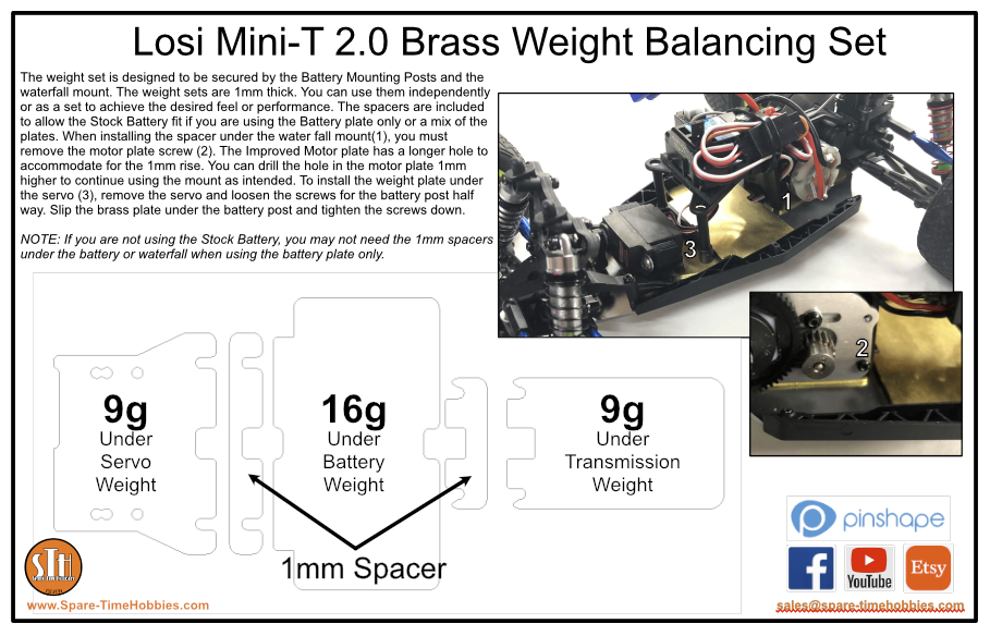 Mini-T 2.0 Weight Tuning Set