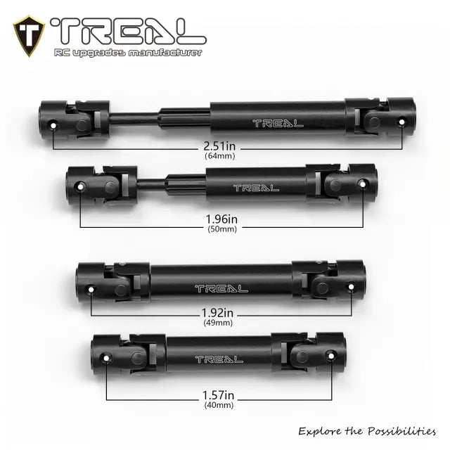 TREAL Harden Steel Heavy Duty Center Driveshafts for Redcat 1/18 Ascent18