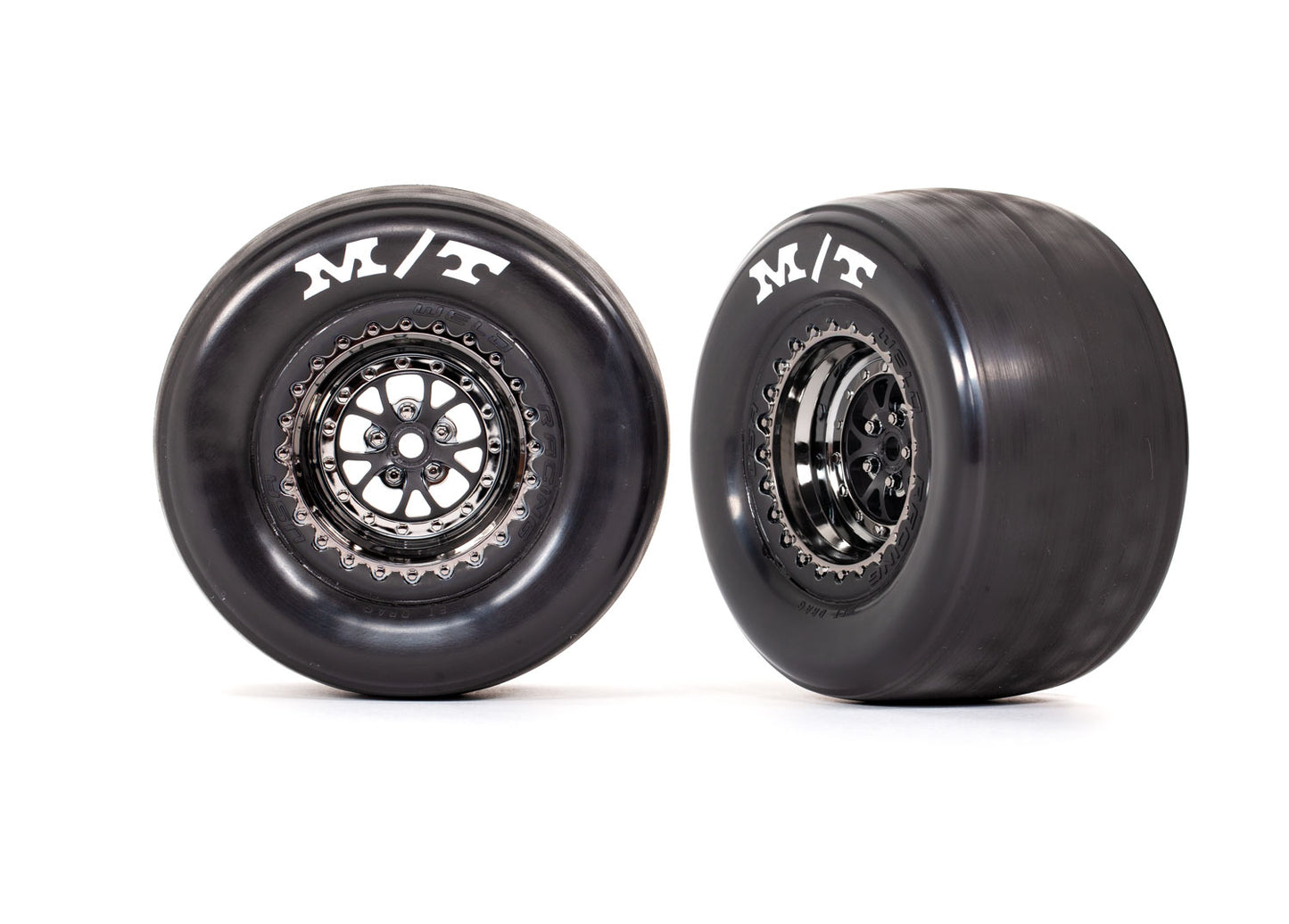 Weld Black Chrome Rear Wheels & MT Tires (2) Part Number: 9475X