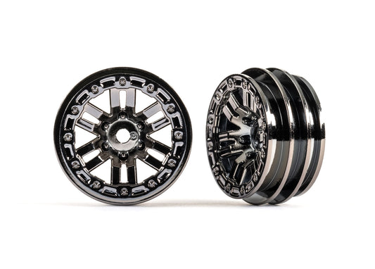1.0" Black Chrome Wheels (2) Part Number:  9768-BLKCR