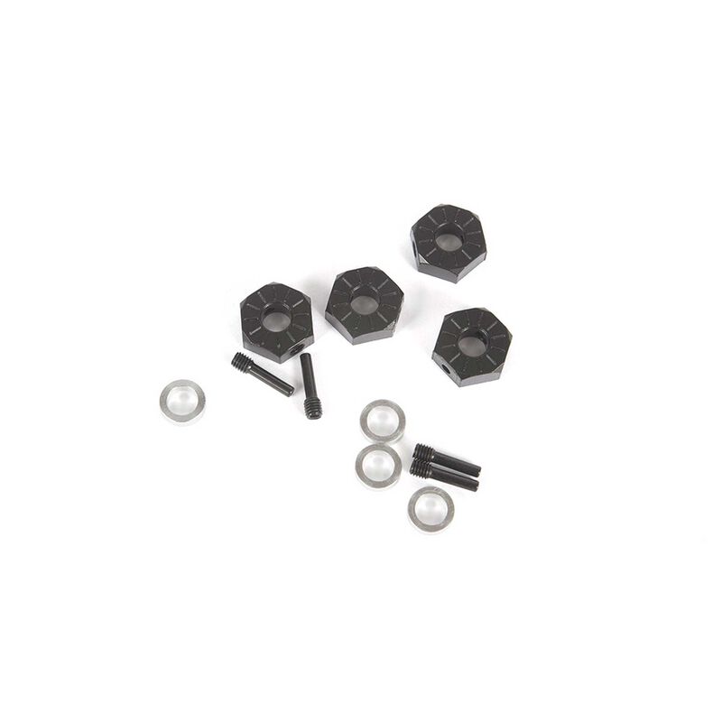 12mm Hex Screw Shaft & Spacer (4): Capra 1.9 UTB, SCX10III Base Camp