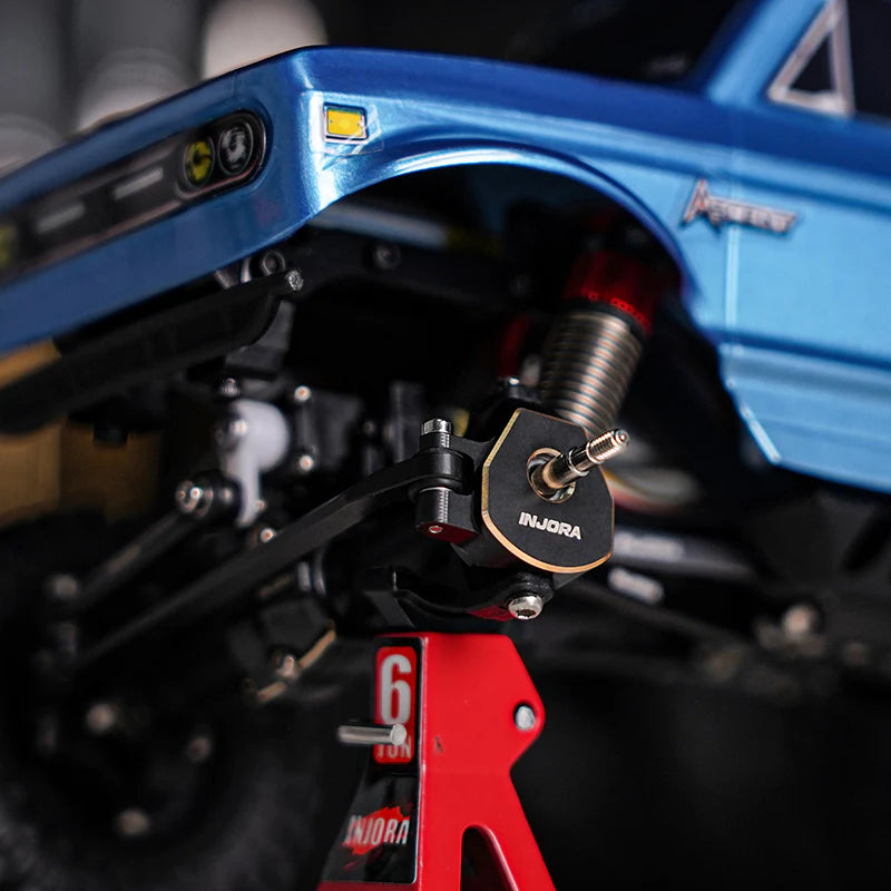 INJORA Black Coating Brass Steering Knuckles for 1/32 Redcat Ascent-32