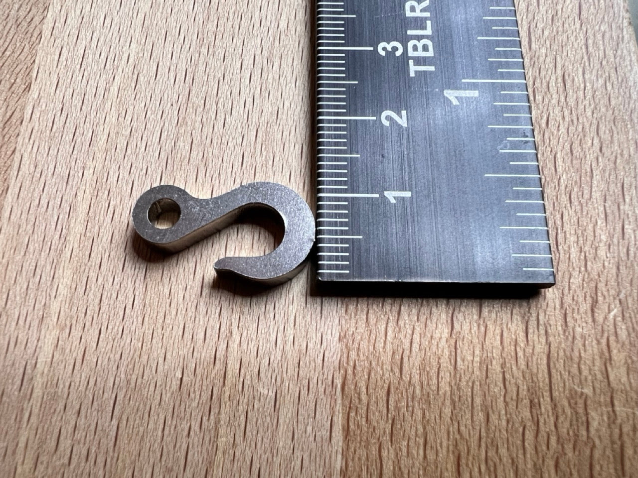 Durable Scale Stainless Steel Winch Hook for securing winch lines to bumpers, D-rings, tree savers, or land anchors. Compact and realistic with precise dimensions -5