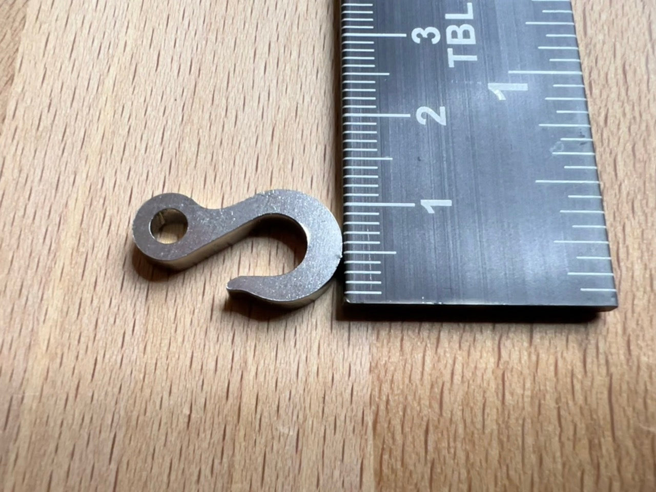 Durable Scale Stainless Steel Winch Hook for securing winch lines to bumpers, D-rings, tree savers, or land anchors. Compact and realistic with precise dimensions -6