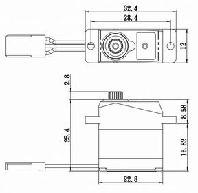 SAVSH0263MGP Micro Digital Servo w/ Soft Start, 0.10/30 @ 6v