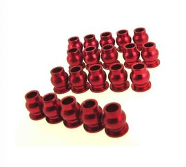 HRASCP160B02 Red Aluminum Hollow Ball Set (20) for Axial AX10, SCX10, Yeti, Scorpion