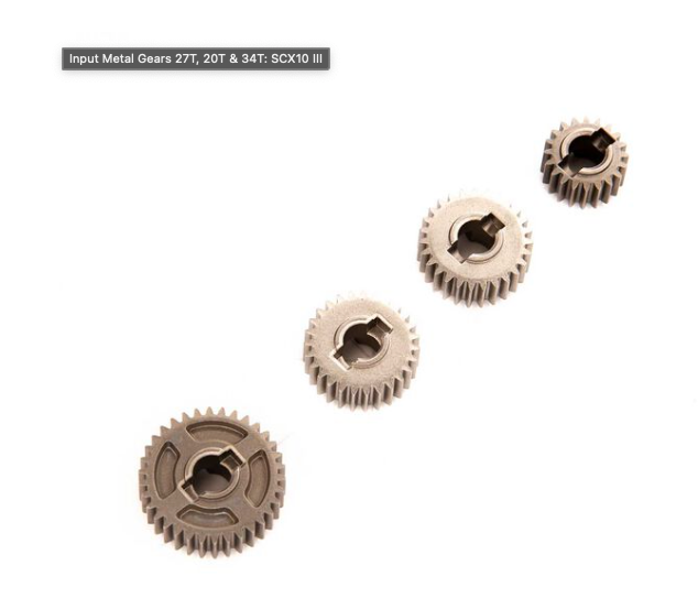Input Metal Gears 27T, 20T & 34T: SCX10 III