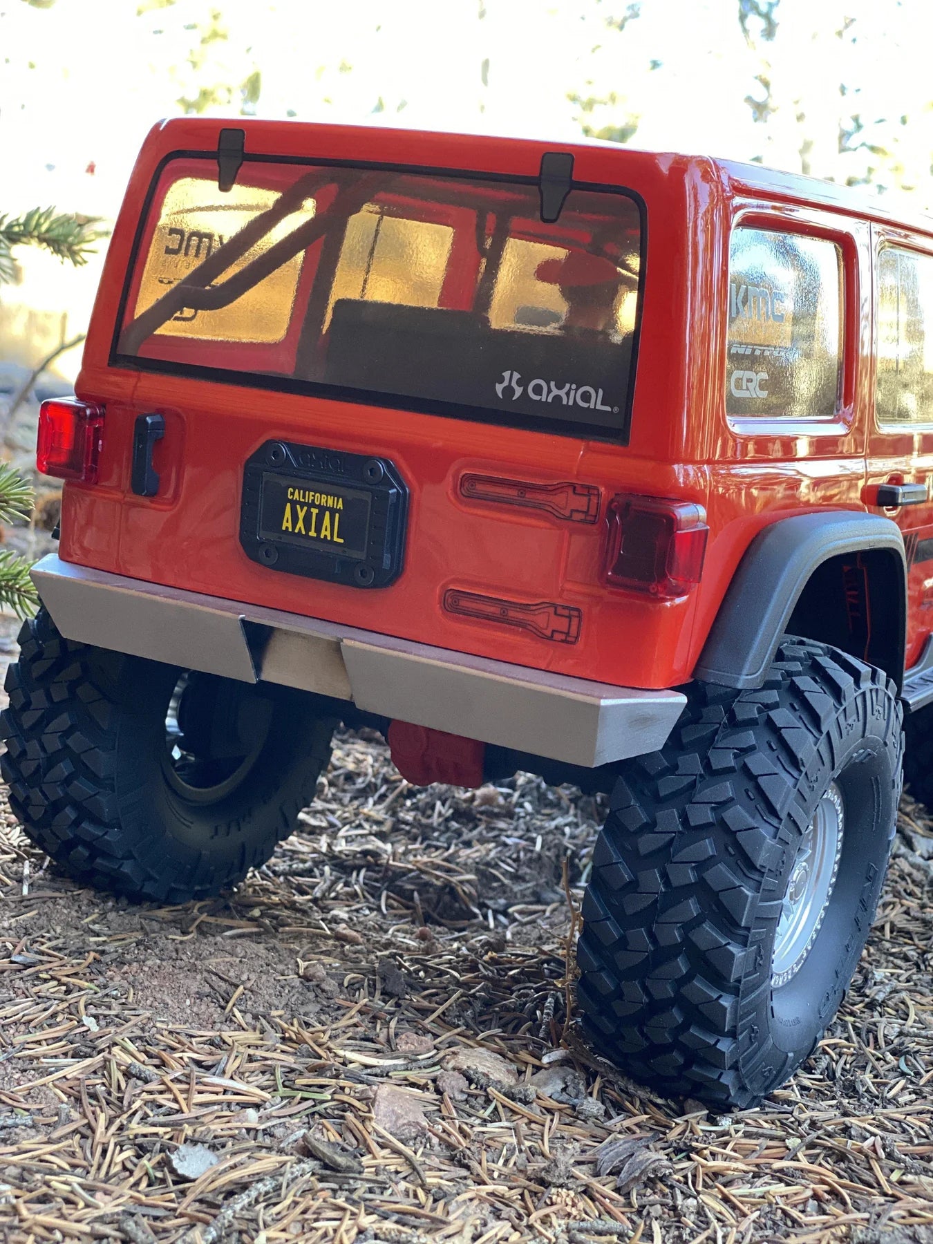 Rear Bumper for Axial Racing SCX10 III Jeep Wrangler JLU (Black)