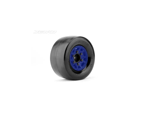 Jetko 1/10 DR Booster RR Tires for Rear on Blue Claw Rims, BB2, Belted