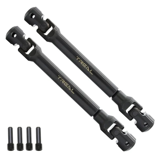 TREAL SCX6 Driveshaft Set Heavy Duty Hardened Steel Front Rear Drive Shafts for Axial 1/6 SCX6 Jeep JLU