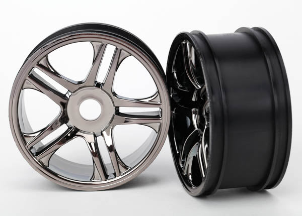 Rear Black-Chrome Split-Spoke Wheels (2)