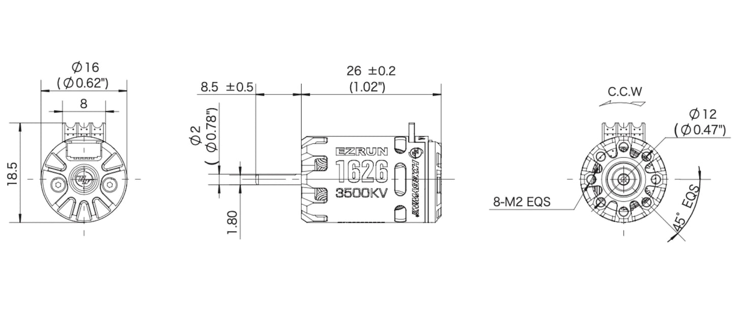 EZRUN Mini28 ESC and 1626 SD 3500KV Motor Combo