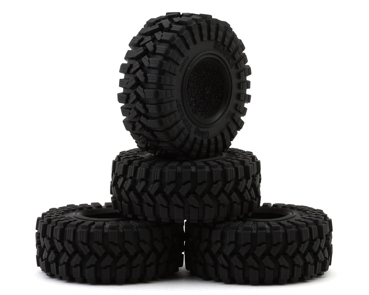 Injora 1.3" King Trekker Micro Rock Crawler Tires (4) (70mm OD) (S5) w/Foam Inserts