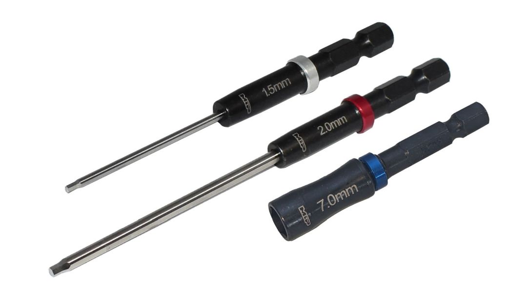 MIP Speed Tip - Speed Tip Hex Driver Wrench Set Gen 2, 1.5mm, 2.0mm Hex Wrench & 7.0mm Nut Driver