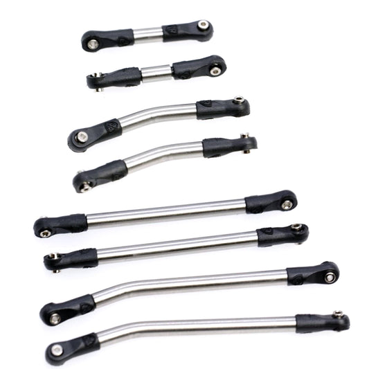 Power Hobby: 8pc Stainless Steel High Clearance Links Set, Axial SCX24 90081 / Betty