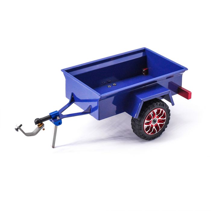 Aluminum Mini RC Crawler 1/24 Trailer, Blue, for Axial SCX24 / Enduro24