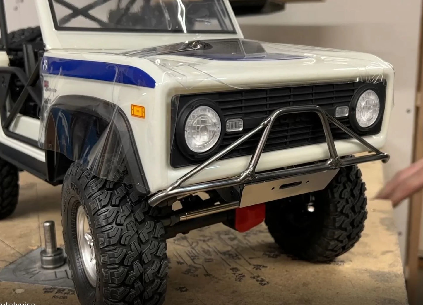 Prerunner Series SCX10 III Bronco Front Bumper (Raw)