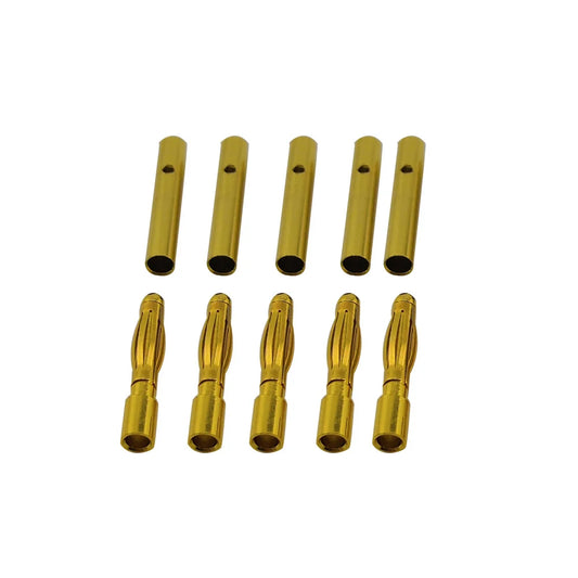 2mm Gold Plated Banana Plugs, M/F (5 Pair)