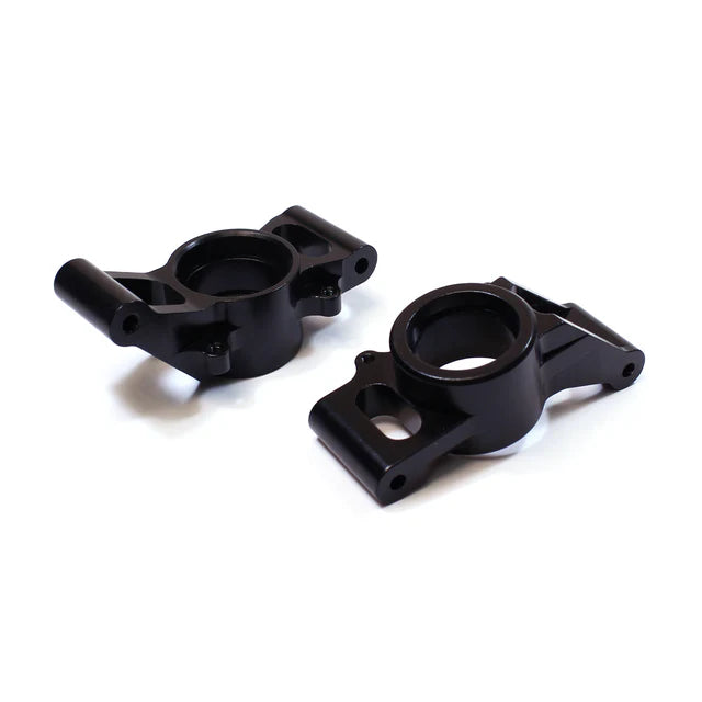 Rear Aluminum Hub Carrier Set, Black, X-Maxx