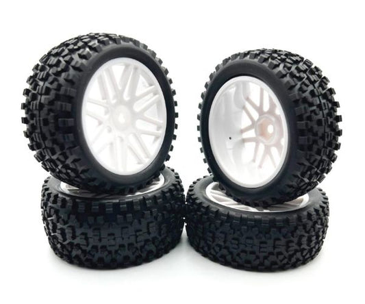 Racers Edge RCE3480W 1/10 Off-Road V Line White Wheels (4pcs) Width Front:37mm Rear:43mm (3480W)