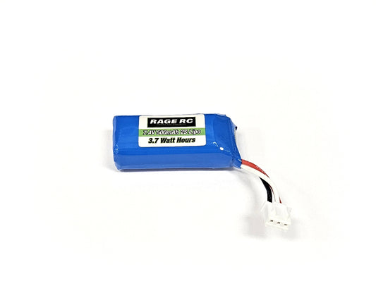 RGRC2480  7.4V 500mAh LiPo Battery; Mini Trek