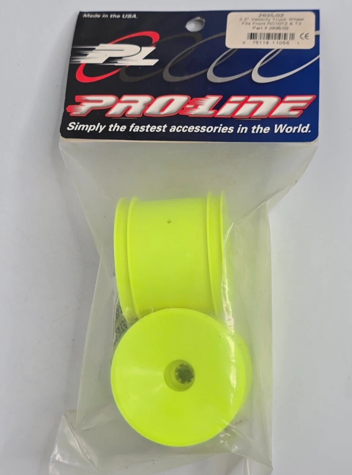 PRO-LINE 2635-02 2.2 GREEN FRONT RIMS FOR ASSOCIATED RC10 T2/T3