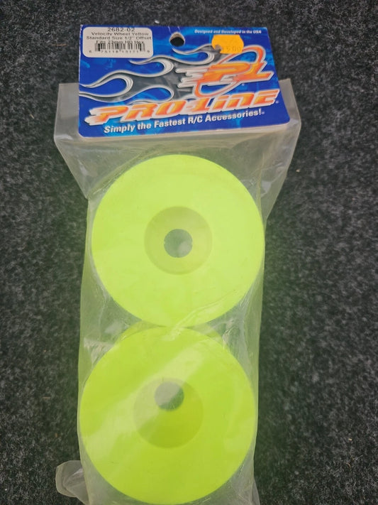 Proline 2682-02 Velocity Wheel 23mm HEX Mount Yellow 1/2" Offset (2)