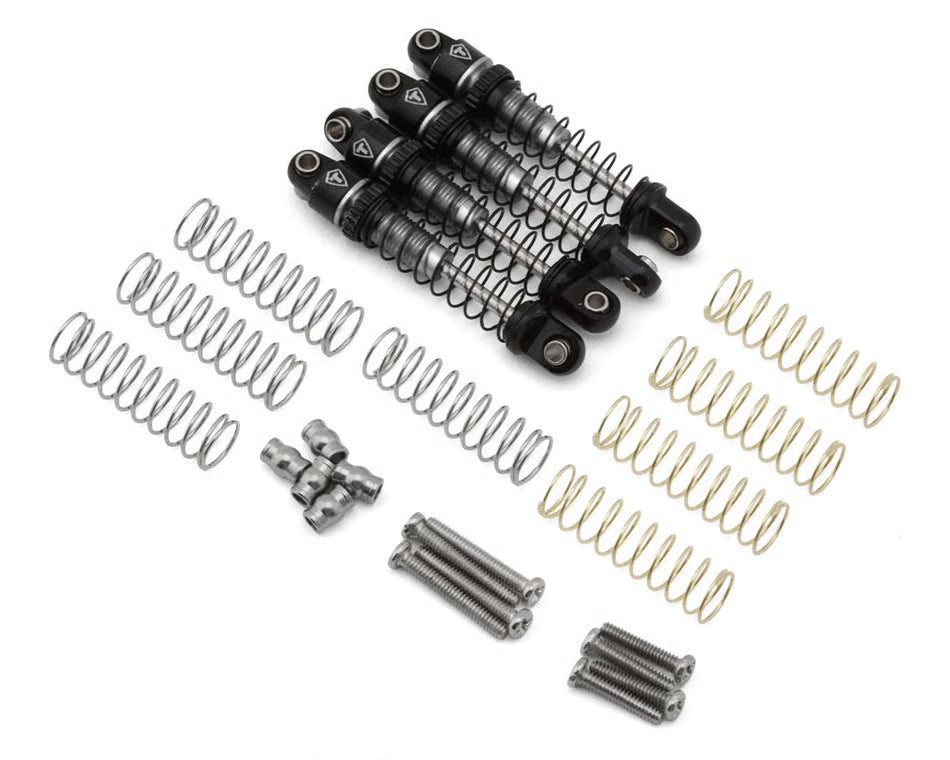 Treal Hobby Axial SCX30 26mm Aluminum Threaded Shocks (Silver) (4) INJORA