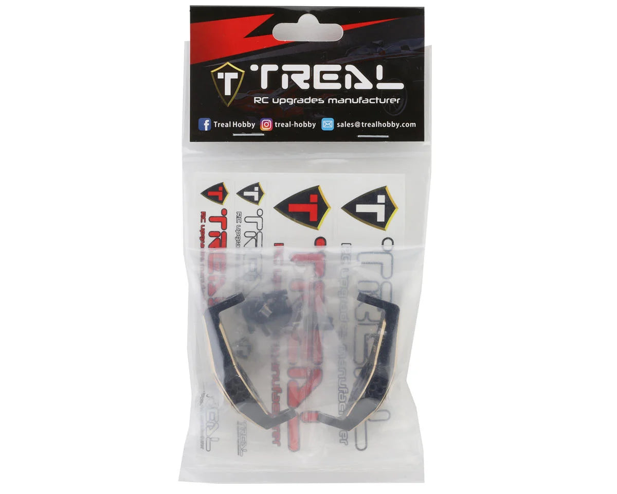 Treal Hobby Brass C-Hub Carriers for Traxxas TRX-4 (Black) (2) (47g) Treal
