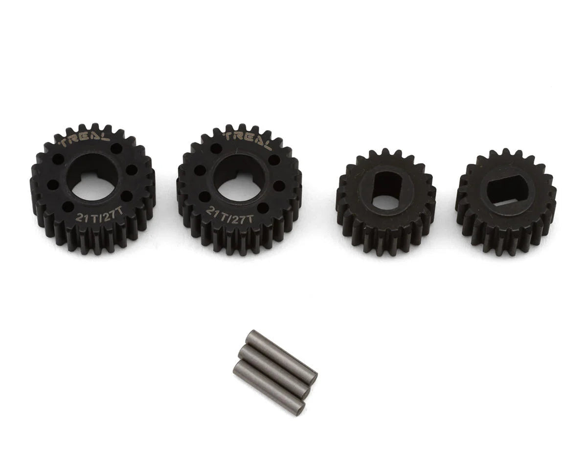 Treal Hobby Vanquish VRD/VS4-10 Harden Steel Overdrive Portal Gear Set (21T/27T) (Overdrive 28%) Treal