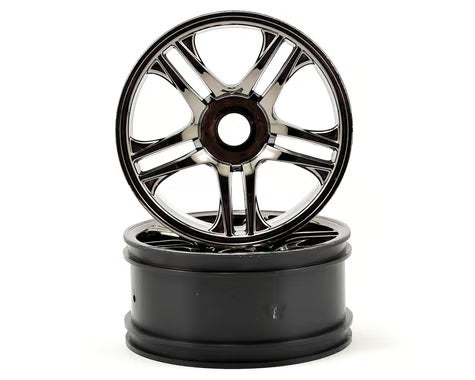 Traxxas Front Wheels (2) (Black Chrome)