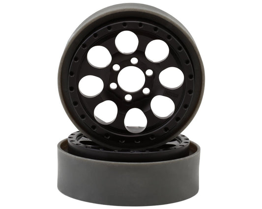 Vanquish Products KMC 2.2 KM237 Riot Beadlock Crawler Wheels (Black) (2)