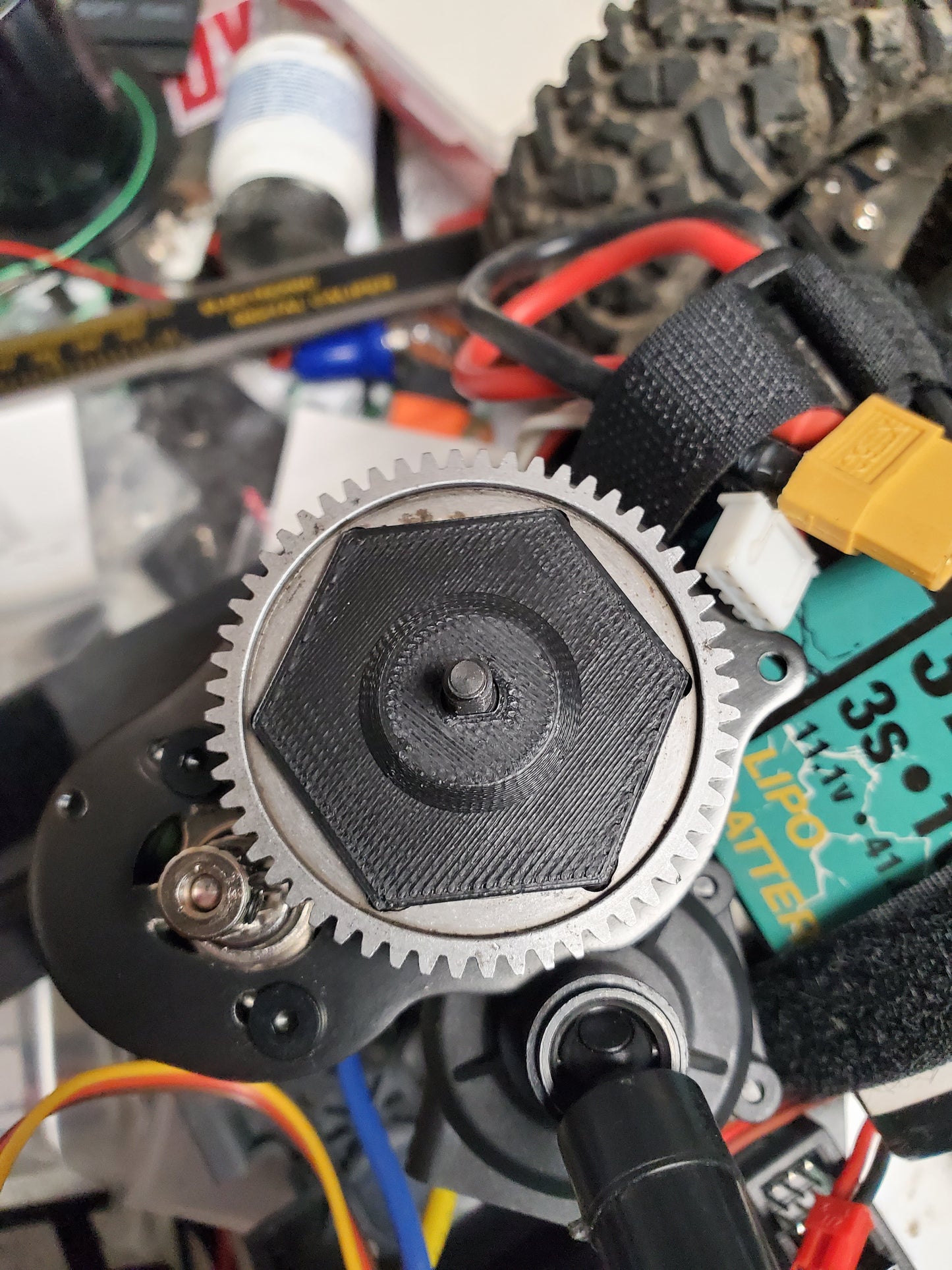 Spur Gear Adapter Lockout, Top View