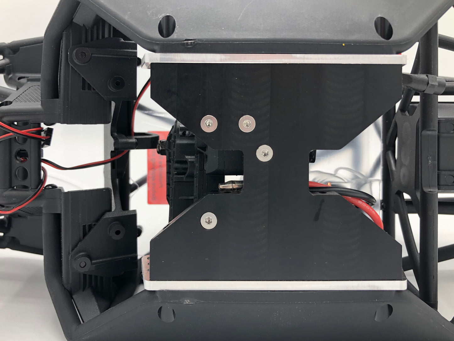 Delrin Flat Bottom Capra Skid with Aluminum risers -Top view