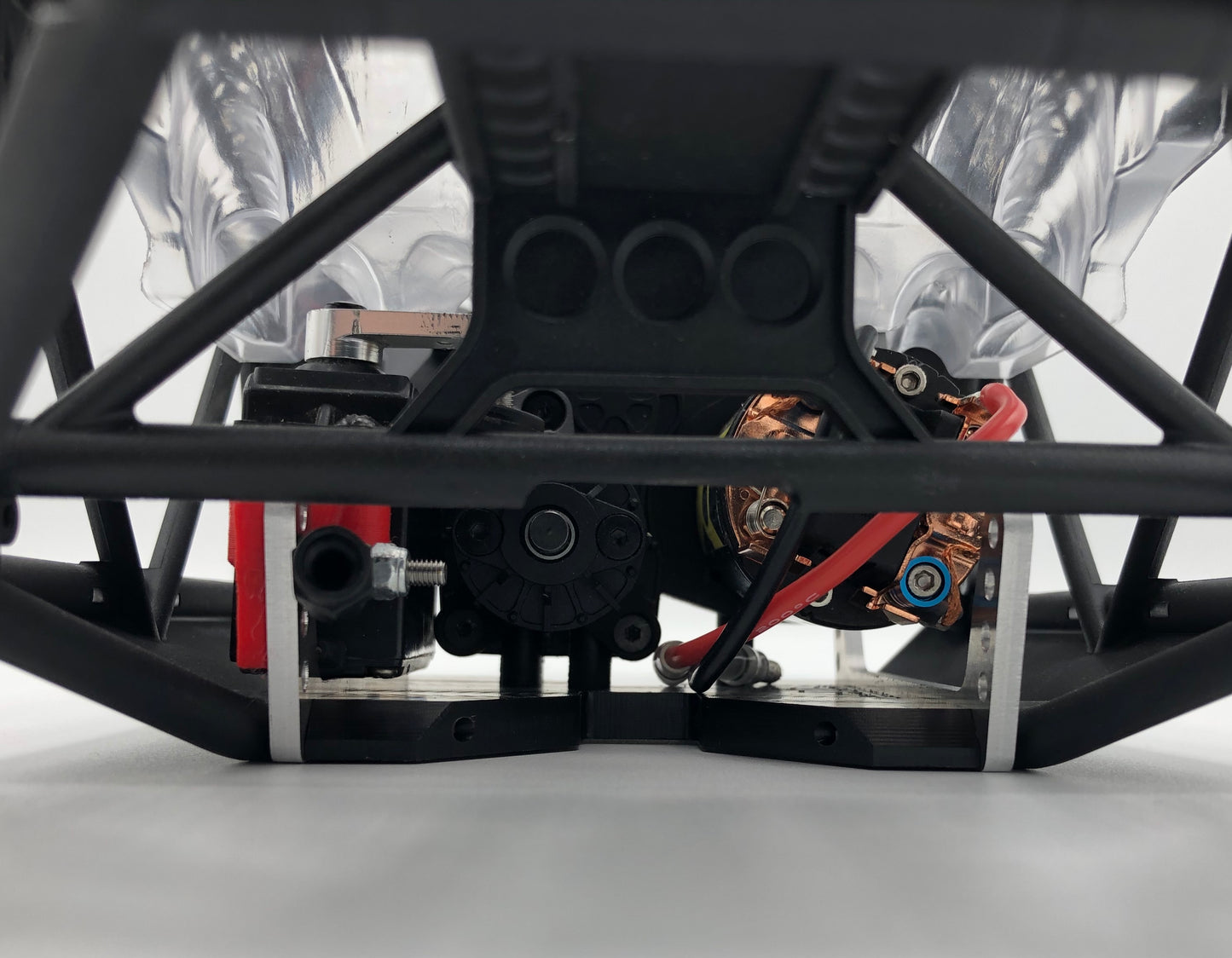 Delrin Flat Bottom Capra Skid with Aluminum risers -Bottom View