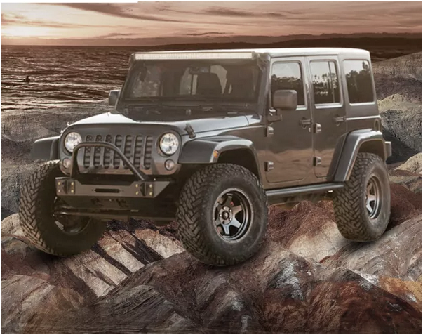 TREAL SCX6 Wheels 2.9'' Beadlock Wheels (2) CNC Machined SCX6 Upgrades Parts for Axial SCX6-Type A - Titanium