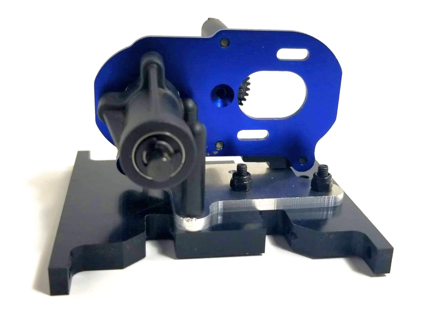 Vader Losi Trans Adapter – 1/8" 6061 Aluminum for SCX10 & SCX10 II Skids -Installed view