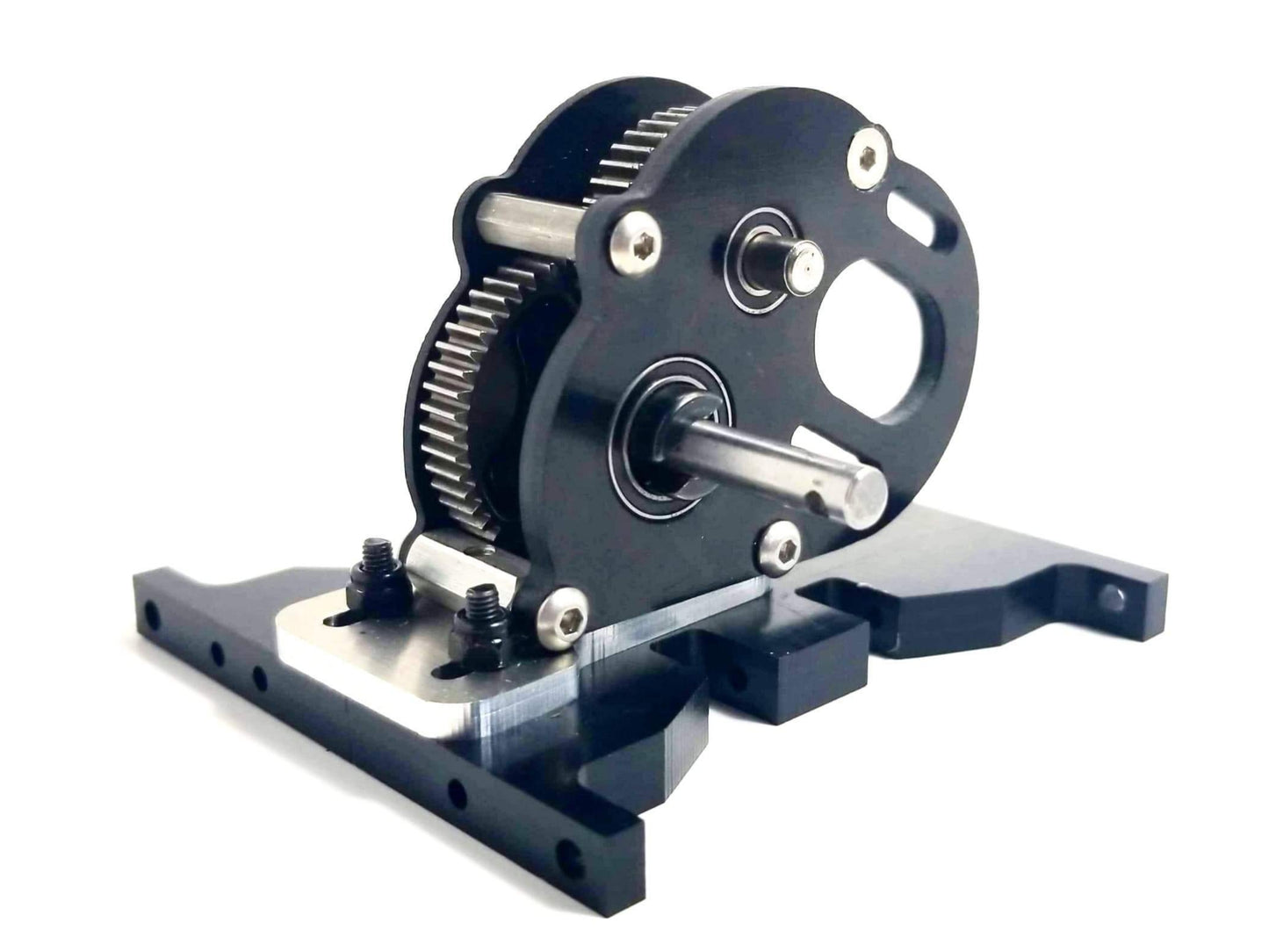 Vader Dlux/T-Case Skid Adapter – Adjustable 6061 Aluminum for SCX10 & Monkey Skid -Side view