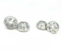 Treal 9mm Hex Hubs Wheel Adaptor 6 Bolts Different Offset Aluminum 7075 for 1:10 Crawler -Silver