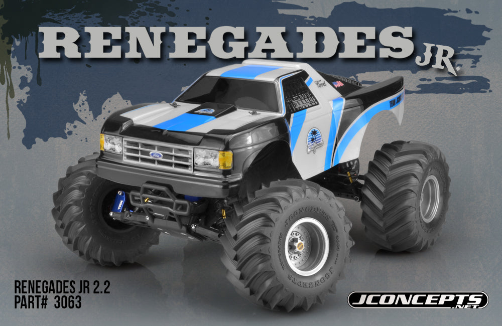 JConcepts: Renegades Jr 2.2" Tire, Blue Compound, 1pr