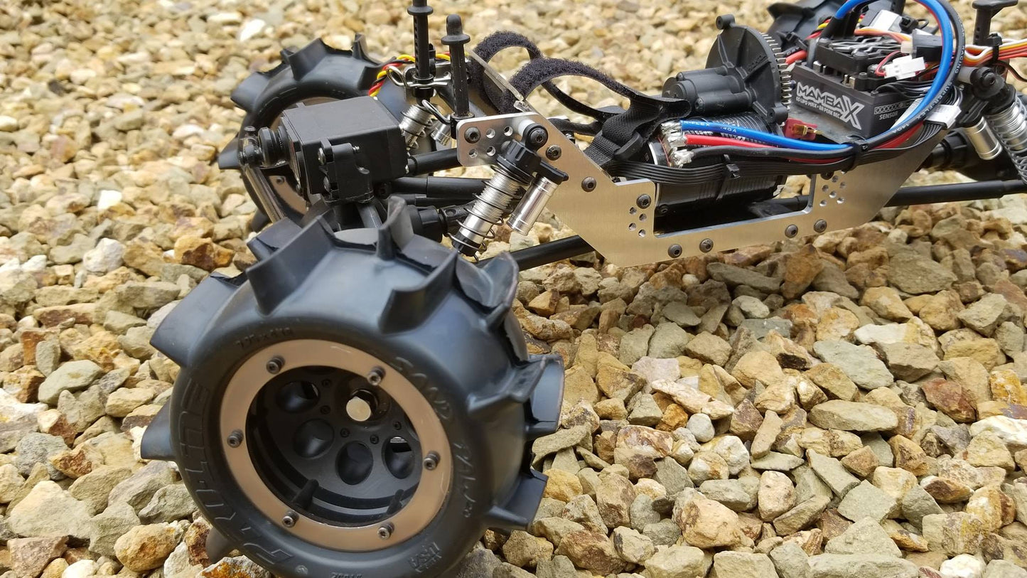 Vader Sidious FOFF Chassis – 1/8" 6061 Aluminum, SCX10 Compatible - in car wheel
