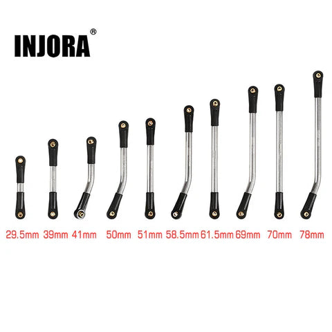 INJORA 1 Pair Stainless Steel High Clearance Chassis Links for SCX24 Mods