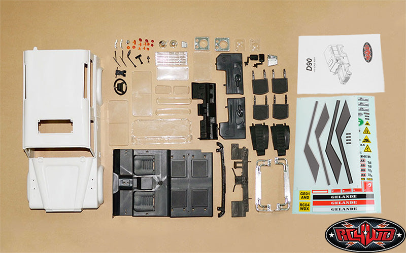 RC4WD Z-B0008 - 1/10 Land Rover Defender D90 Hard Plastic Body Kit