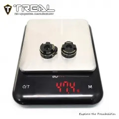 TREAL Brass Outer Portal Cover Heavy Weight 47.4g/Pair Front or Rear External Portal Housings (2P) for 1/18 Redcat Ascent 18 Crawler