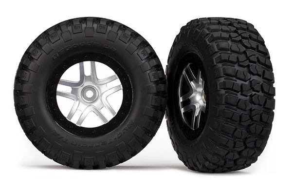 SCT Satin Chrome & Black Wheels w/ BFG Tires (2) Part Number:  6873