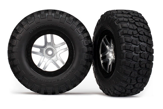 SCT Satin Chrome & Black Wheels w/ BFG Tires (2) Part Number:  6873
