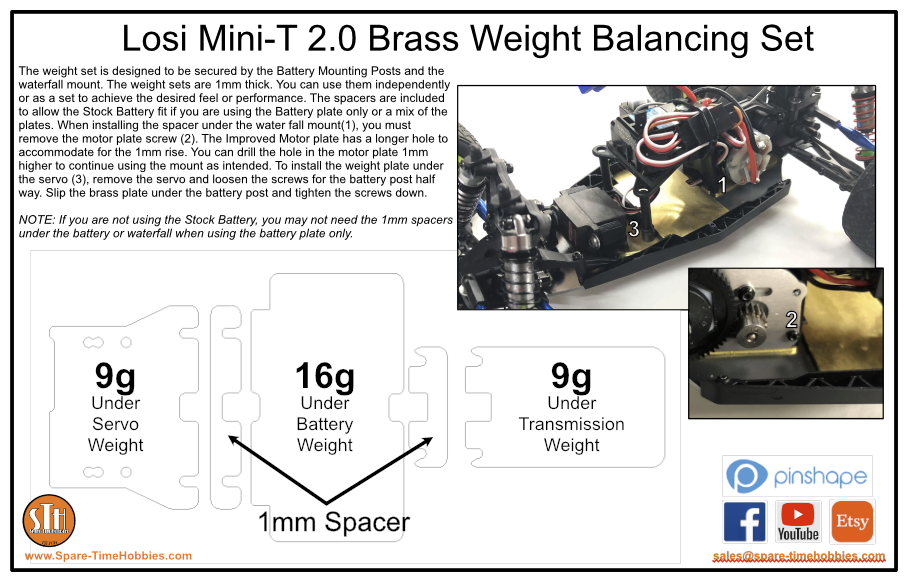 Losi Mini Weight Balancing Set