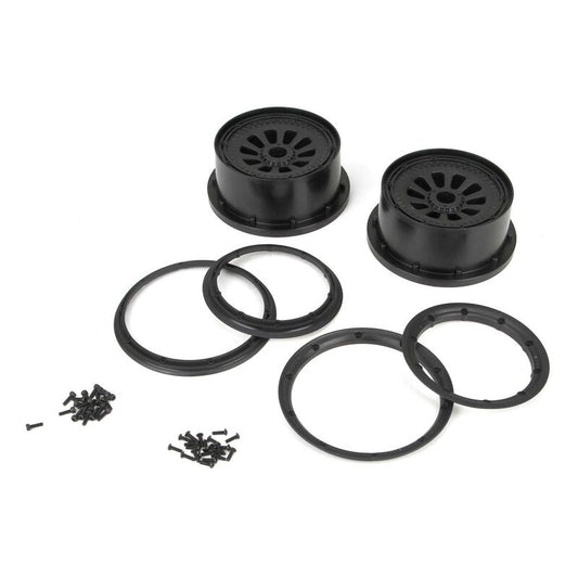 1/5 Wheel and Beadlock Set 4.75, 24mm Hex, Black (2): 5IVE-T Item No. LOSB7034